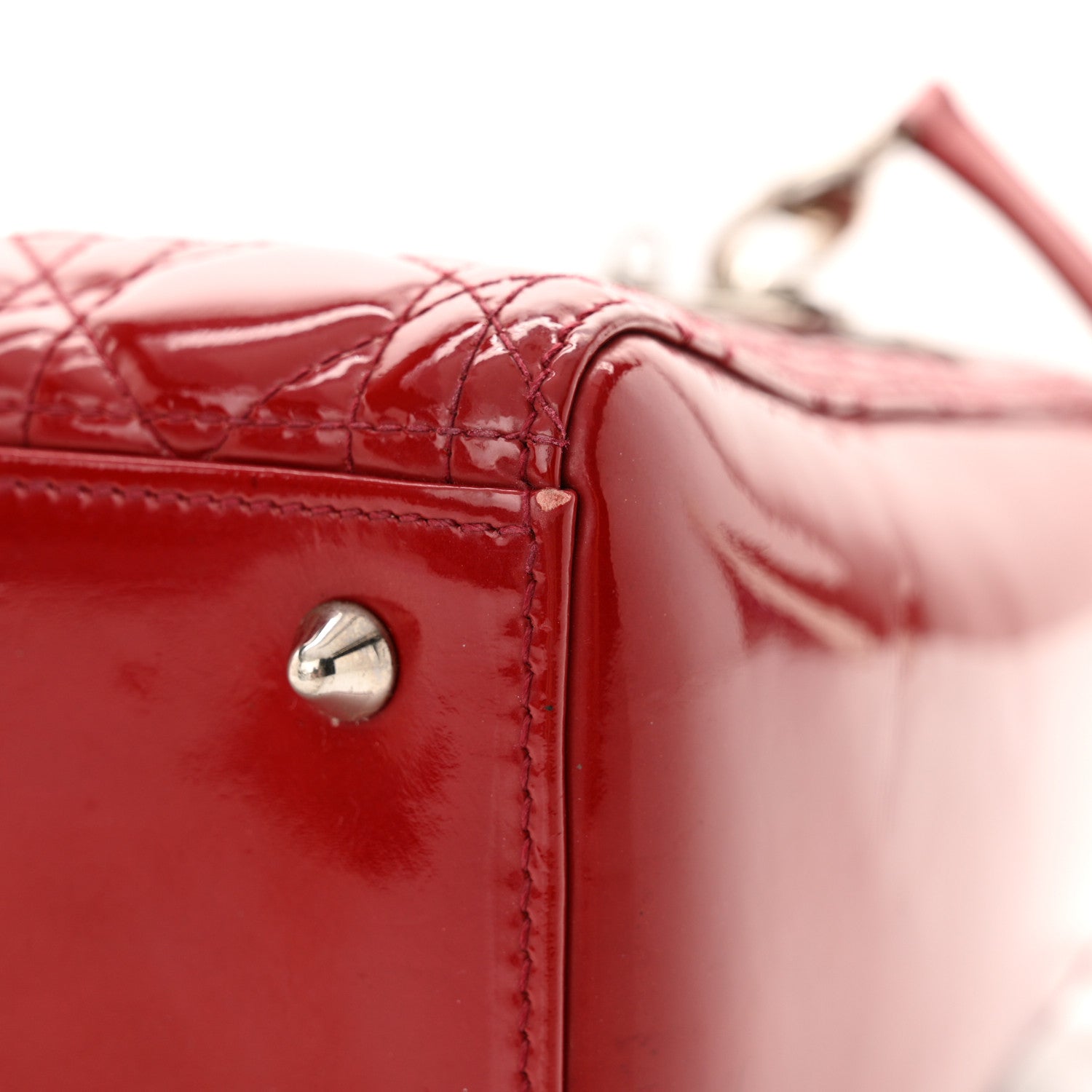 Christian Dior Patent Cannage Medium Lady Dior Red 16 of 16