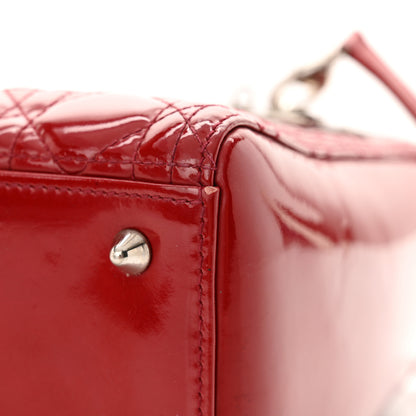 Christian Dior Patent Cannage Medium Lady Dior Red 16 of 16