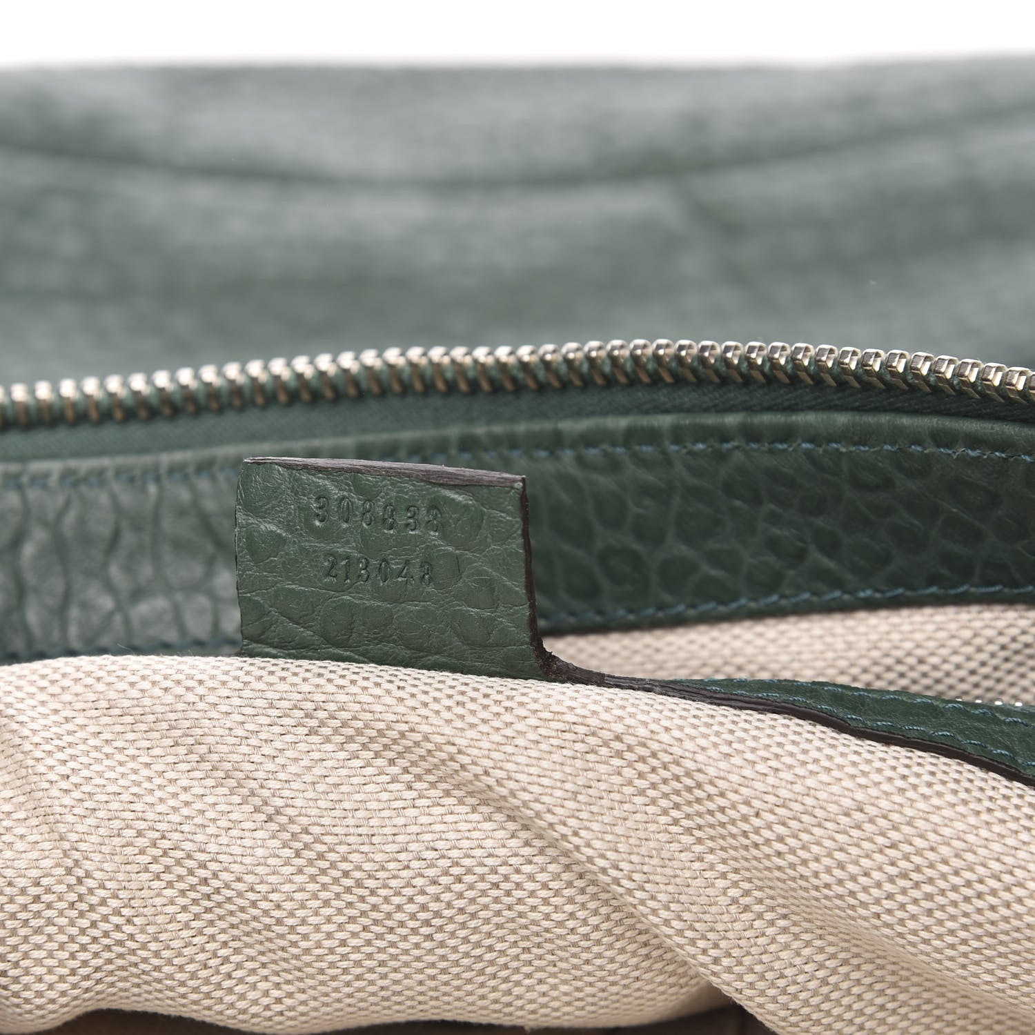 Gucci Pebbled Calfskin Large Mens Messenger Green 7 of 10