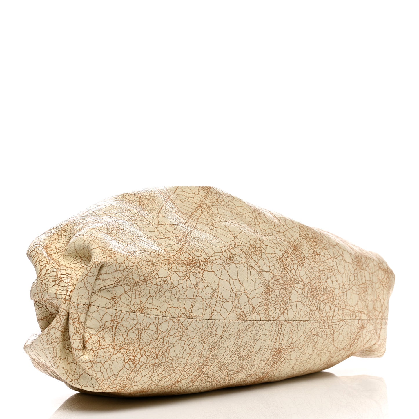 Crackled Calfskin The Pouch Oversized Clutch Zabaione