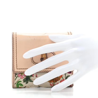 Gucci Cavas Floral Flora Bamboo Wallet 2 of 8