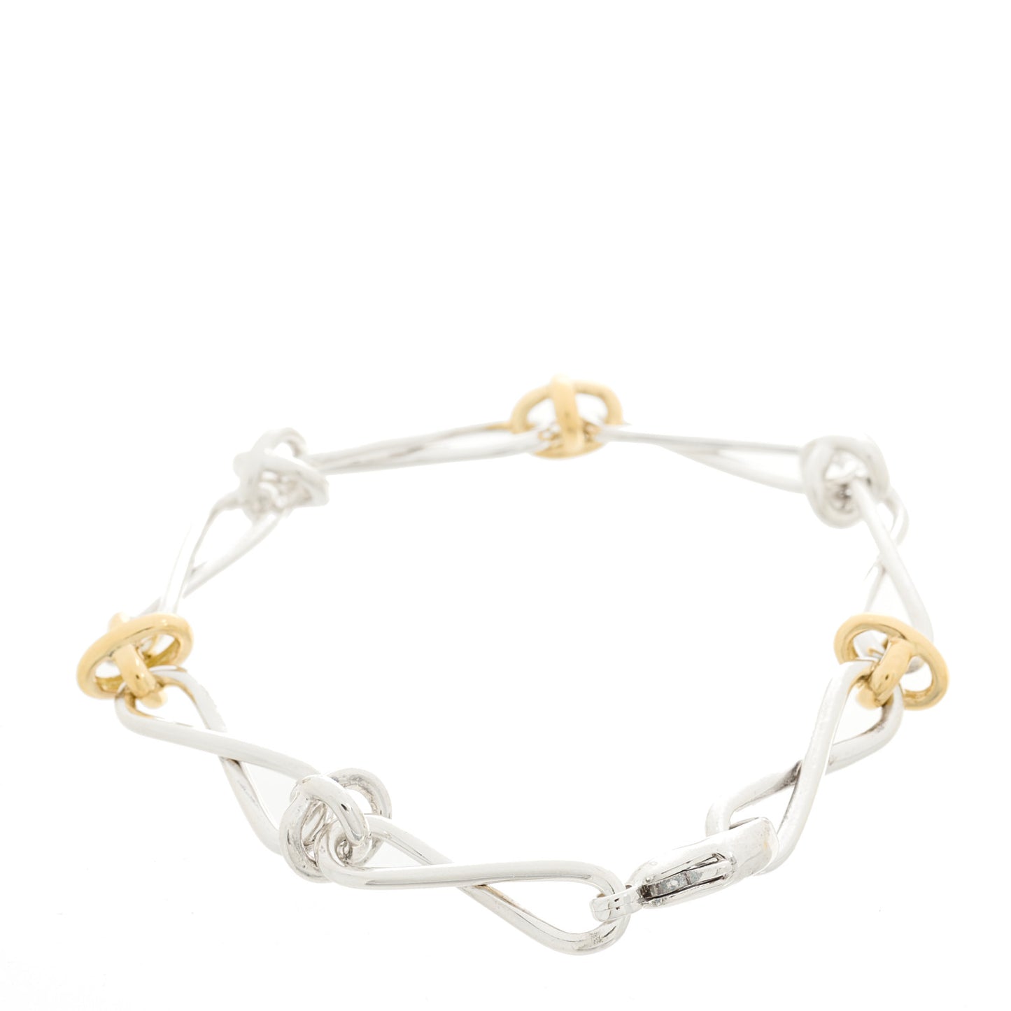 Sterling Silver 18K Yellow Gold Paloma Picasso Twirl Link Bracelet