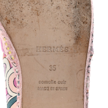 Hermes Printed Canvas Womens Espadrilles 35 Multicolor 8 of 10
