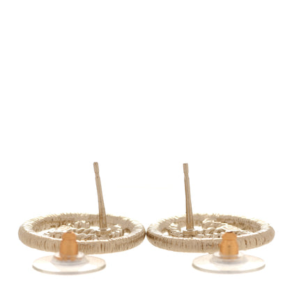 Chanel CC Round Rope Earrings Gold 3 of 5