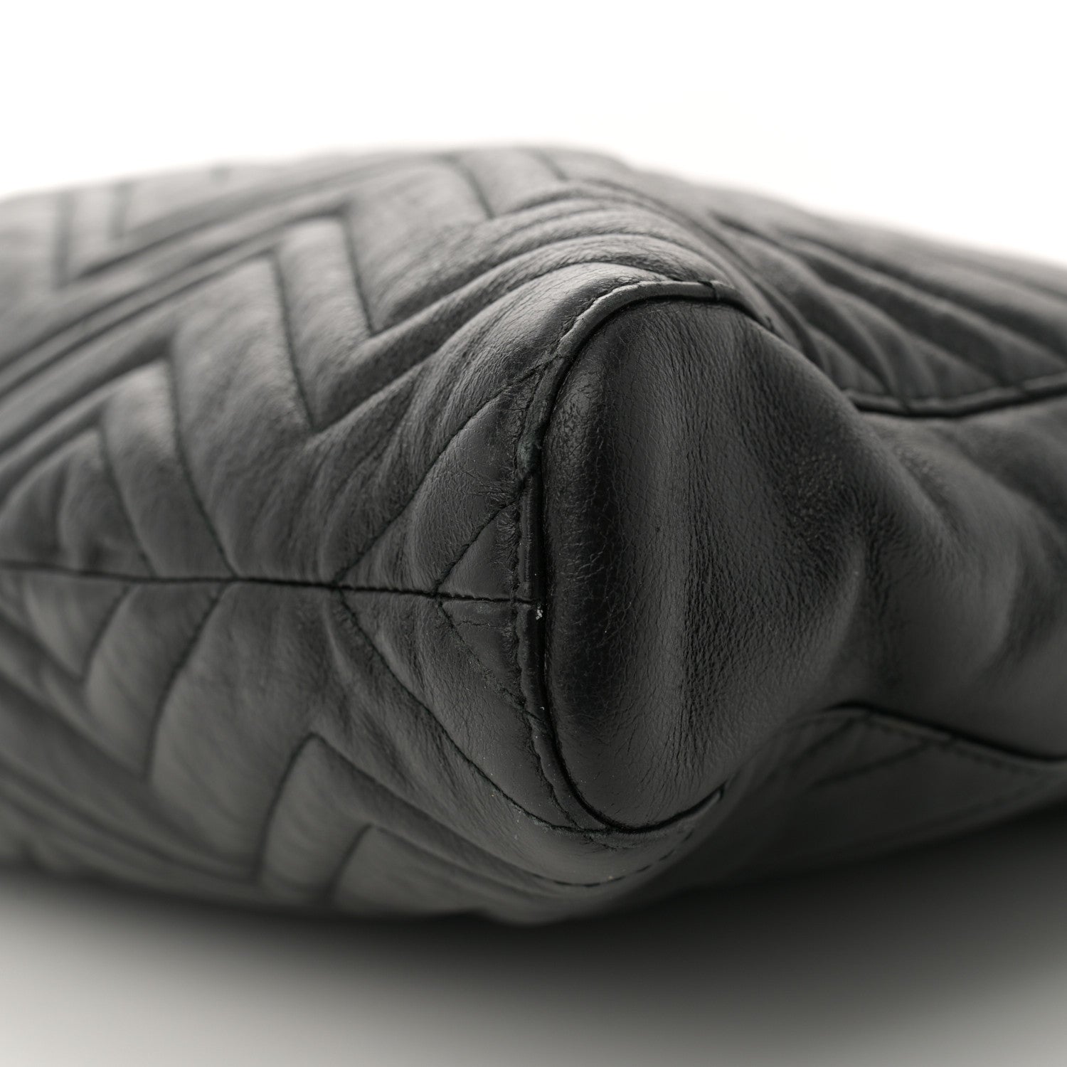 Gucci Azalea Calfskin Matelasse Large GG Marmont Slim Tote Black 10 of 12