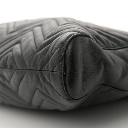 Gucci Azalea Calfskin Matelasse Large GG Marmont Slim Tote Black 10 of 12