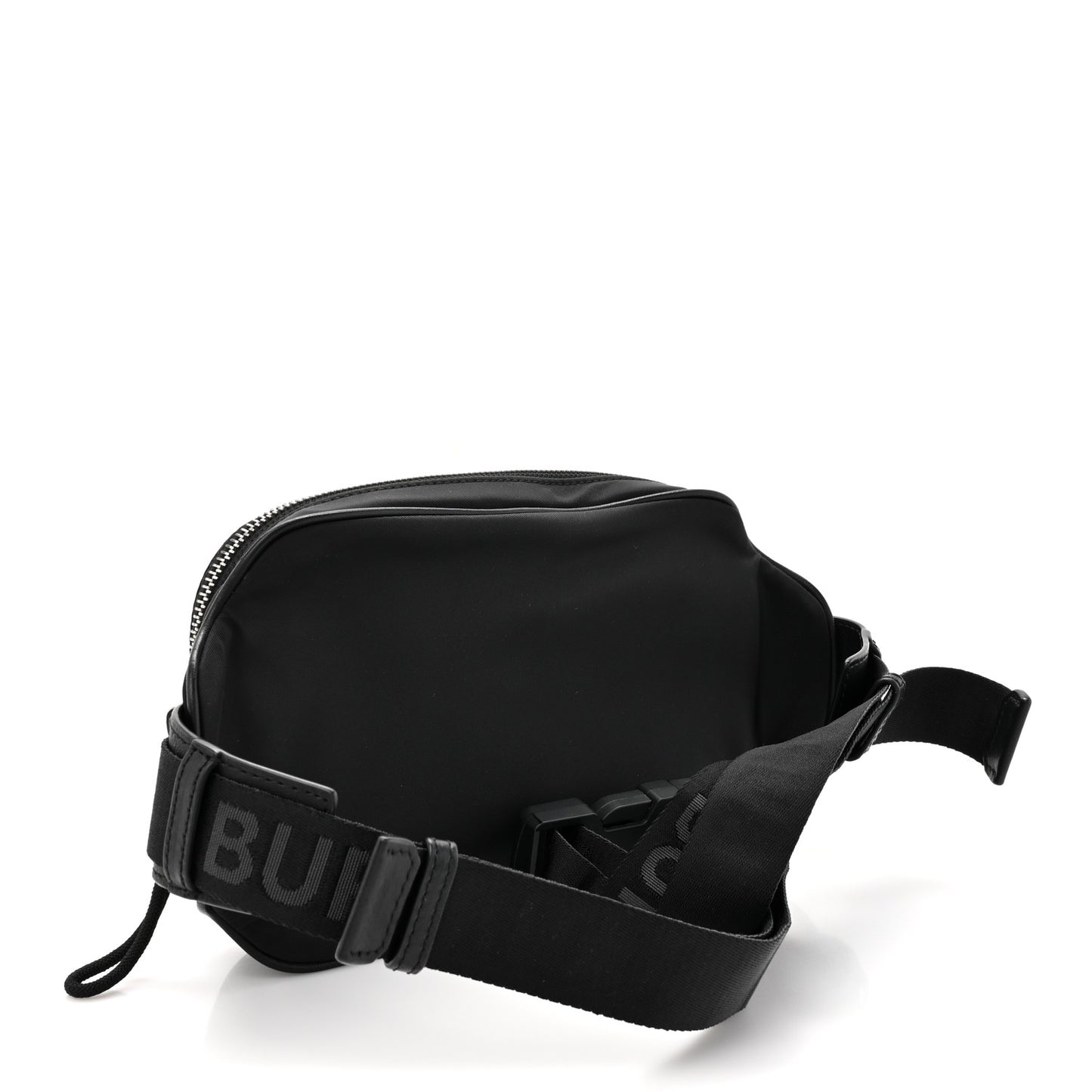 Econyl Logo Print Large Cannon Bum Bag Black