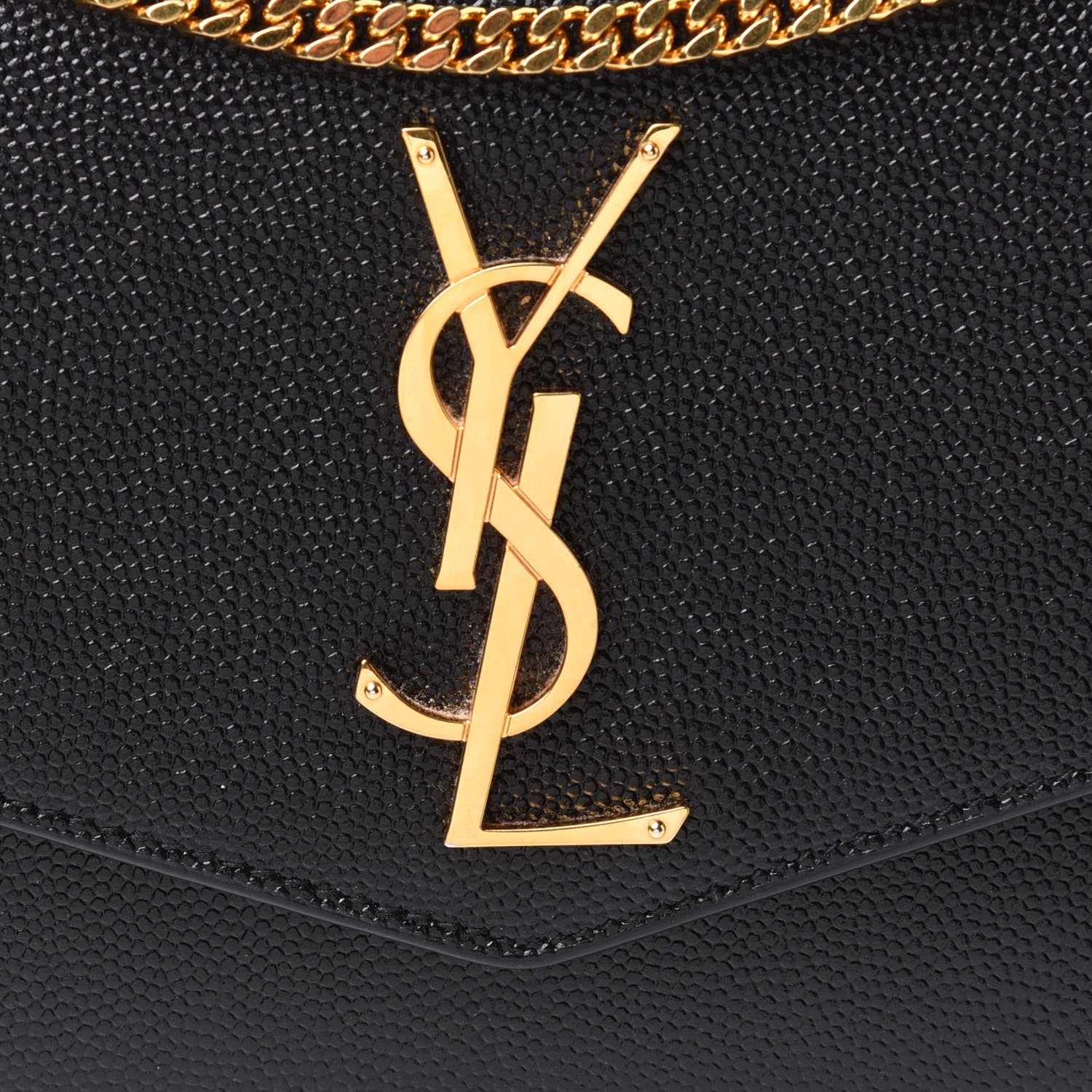 Saint Laurent Grain De Poudre Uptown Chain Wallet Black 7 of 10