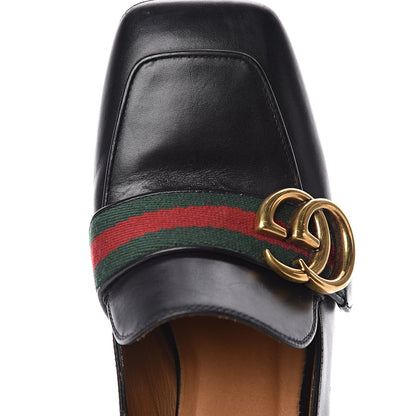 Gucci Calfskin Web Peyton Loafer Pumps 35 Black 11 of 12