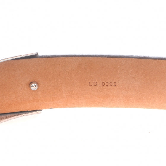 Monogram Belt w Silver Buckle 90 36