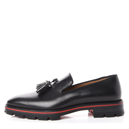 Christian Louboutin Calfskin Mens Luglion Flats 41 Black 1 of 9