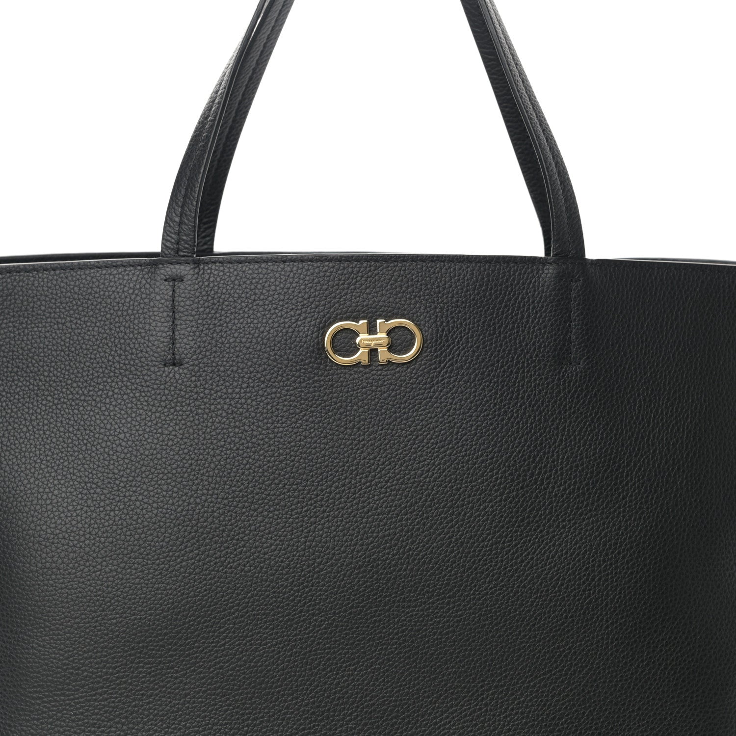 Salvatore Ferragamo Calfskin Medium Tote Black 7 of 10