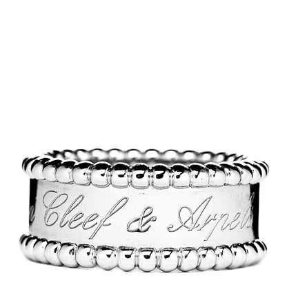 Van Cleef & Arpels 18K White Gold Perlee Signature Ring 47 4 1 of 7