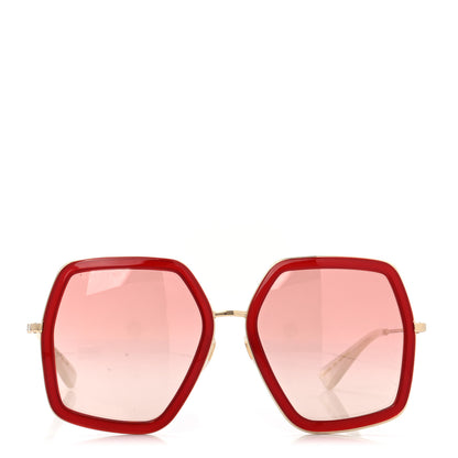 Gucci Acetate Oversize Square Frame GG0106S Sunglasses Red 2 of 6
