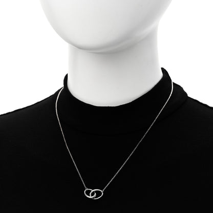 Tiffany Sterling Silver Elsa Peretti Interlocking Ovals Pendant Necklace 2 of 5