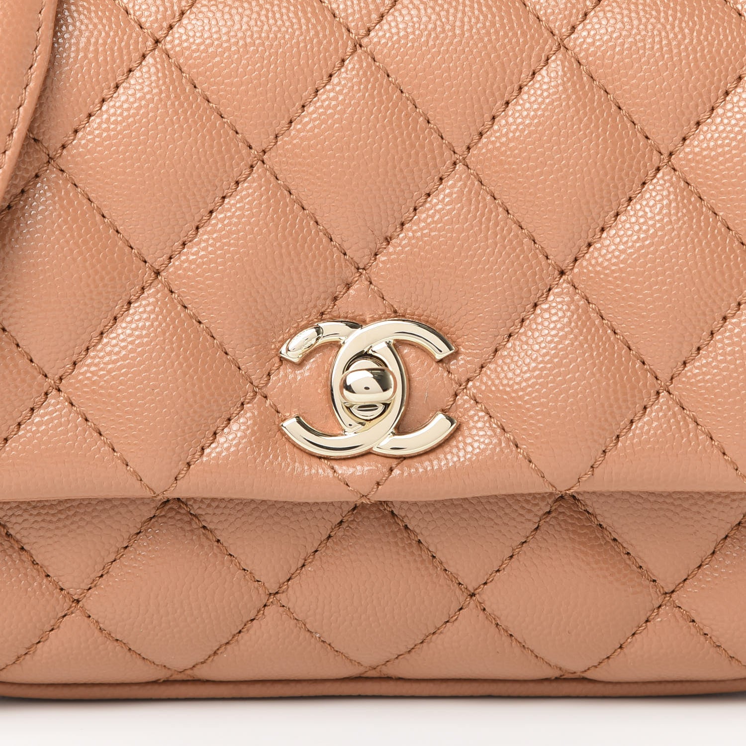 Chanel Caviar Lizard Embossed Quilted Extra Mini Coco Handle Flap Brown 8 of 10