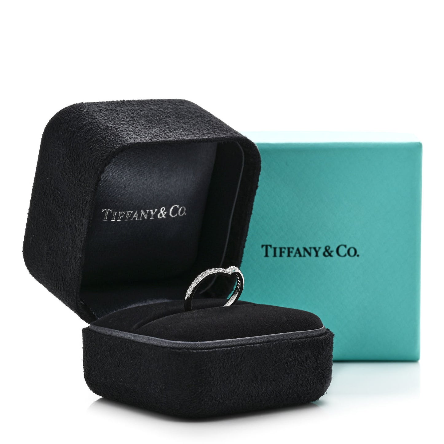 Platinum Diamond Soleste V Band Ring 53 6.5