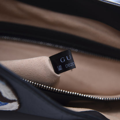 Gucci Calfskin Web Garden Collection Embroidered Medium Dionysus Hobo Black 7 of 11