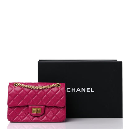 Chanel Aged Calfskin Quilted 2.55 Reissue Mini Flap Fuchsia 11 of 11