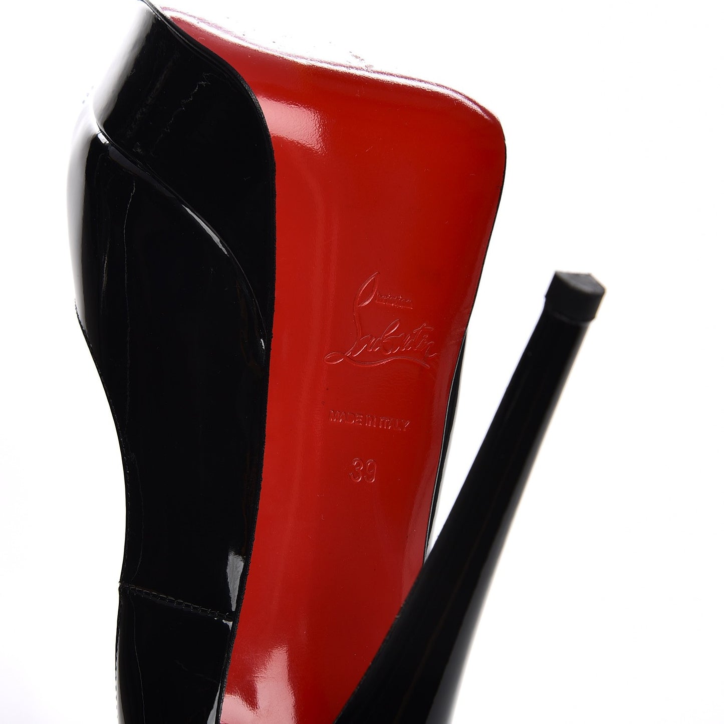 Patent Lady Peep 150 Pumps 39 Black Red