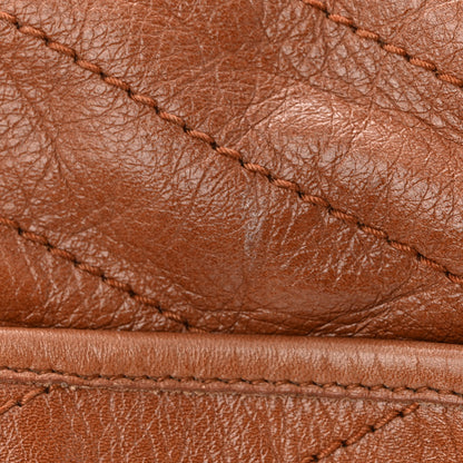Saint Laurent Crinkled Calfskin Matelasse Monogram Medium Niki Chain Satchel Light Caramel 11 of 11
