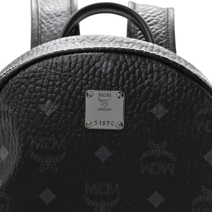 MCM Visetos Medium Side Studs Stark Backpack Black 7 of 9