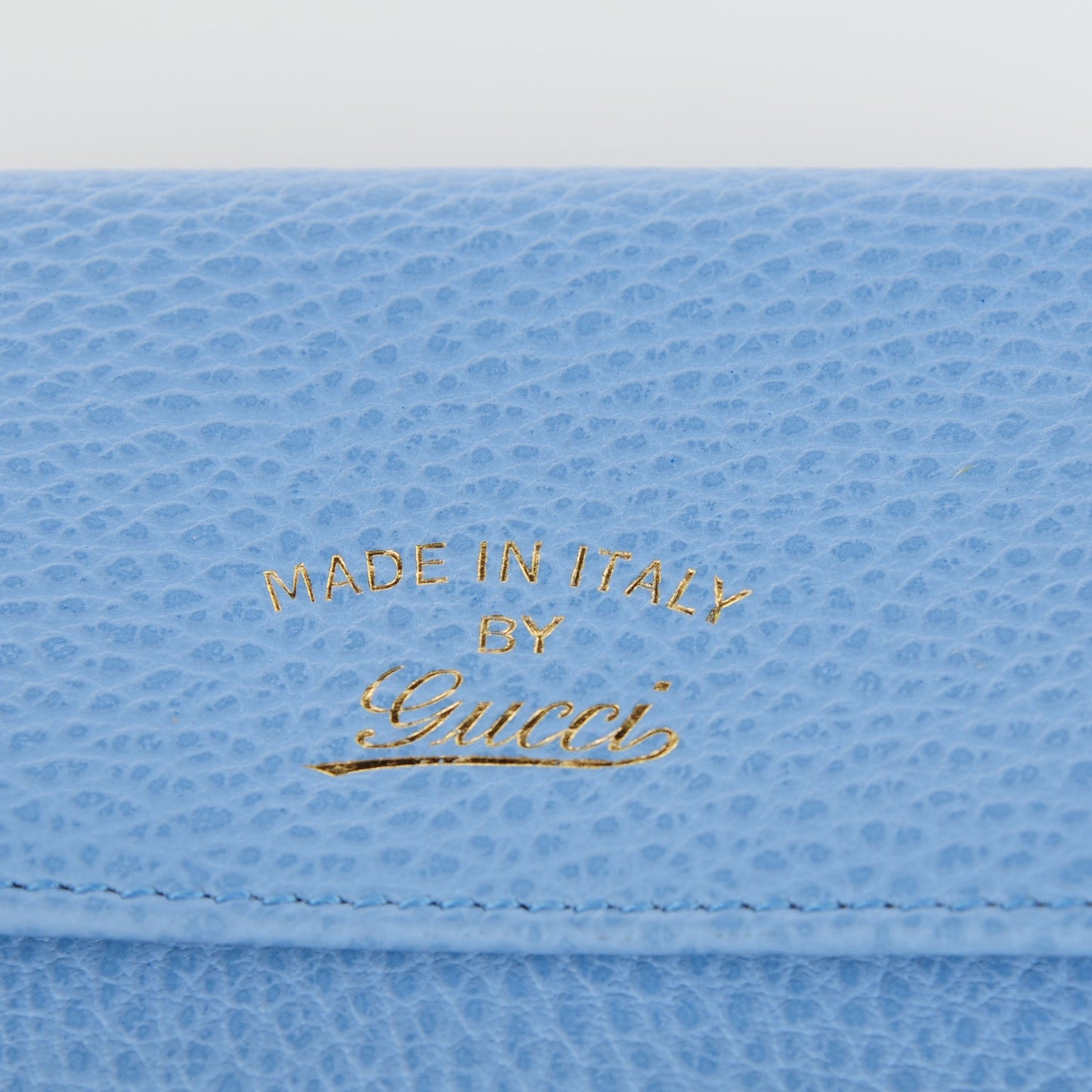 Dollar Calfskin Swing French Flap Wallet Mineral Blue