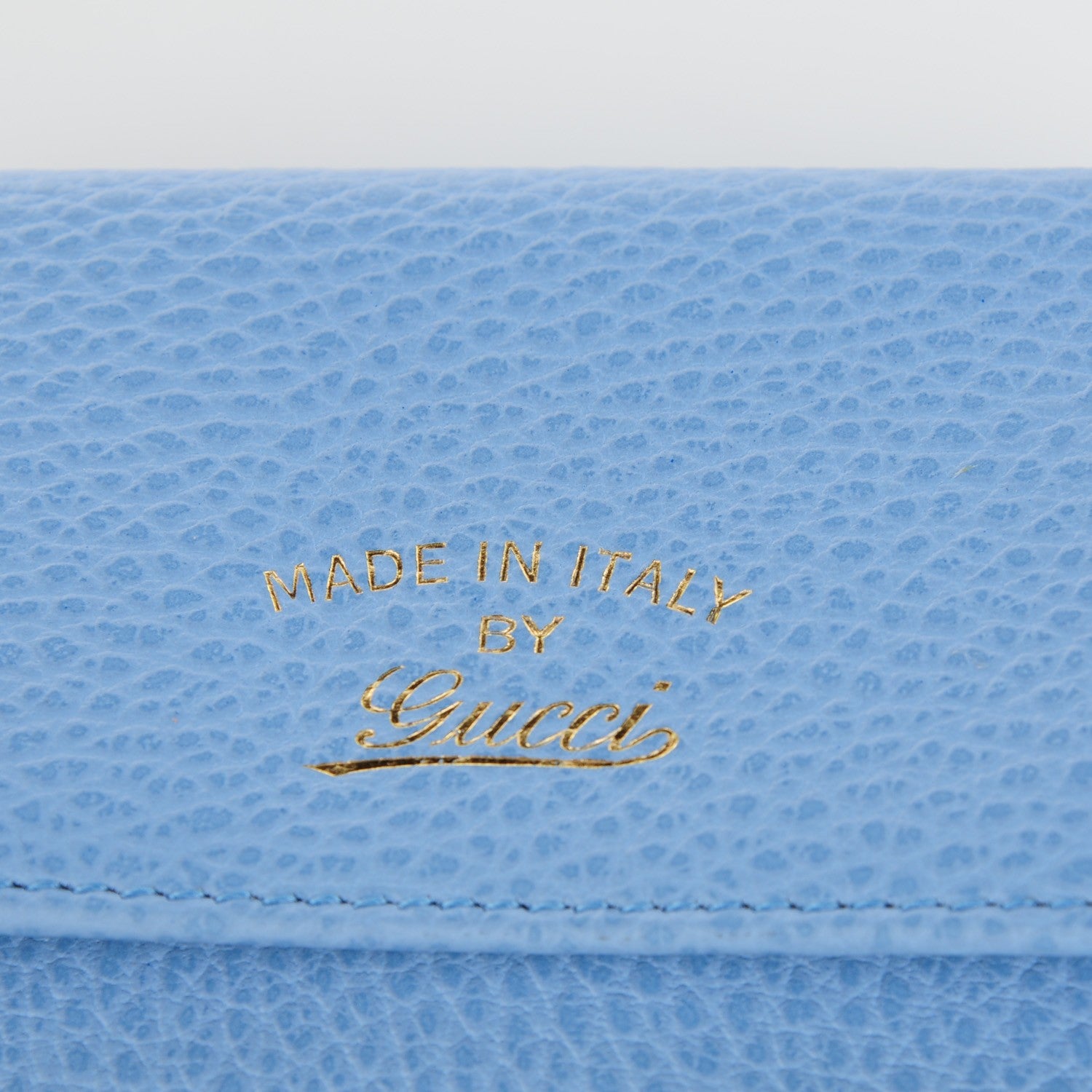 Gucci Dollar Calfskin Swing French Flap Wallet Mineral Blue 6 of 8