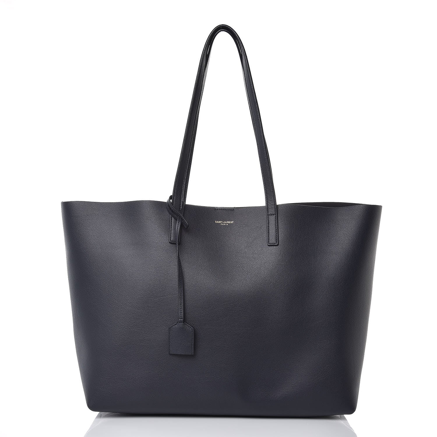Saint Laurent Calfskin Large Shopping Tote Deep Marine 3 of 9