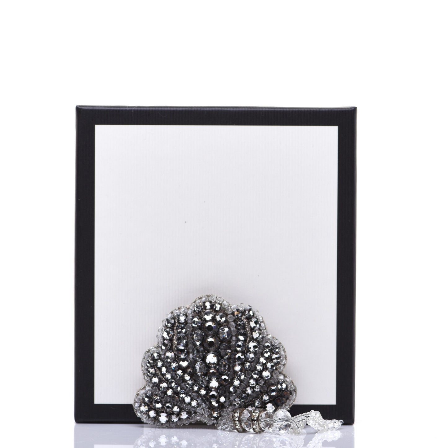 Crystal Shell Brooch Silver