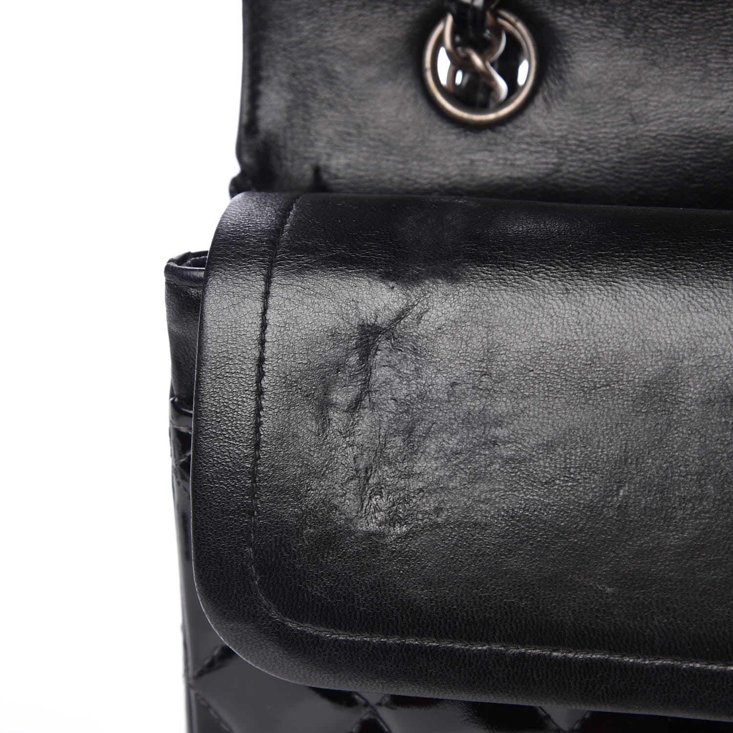 Chanel Patent Quilted Medium Double Flap Black 11 of 12