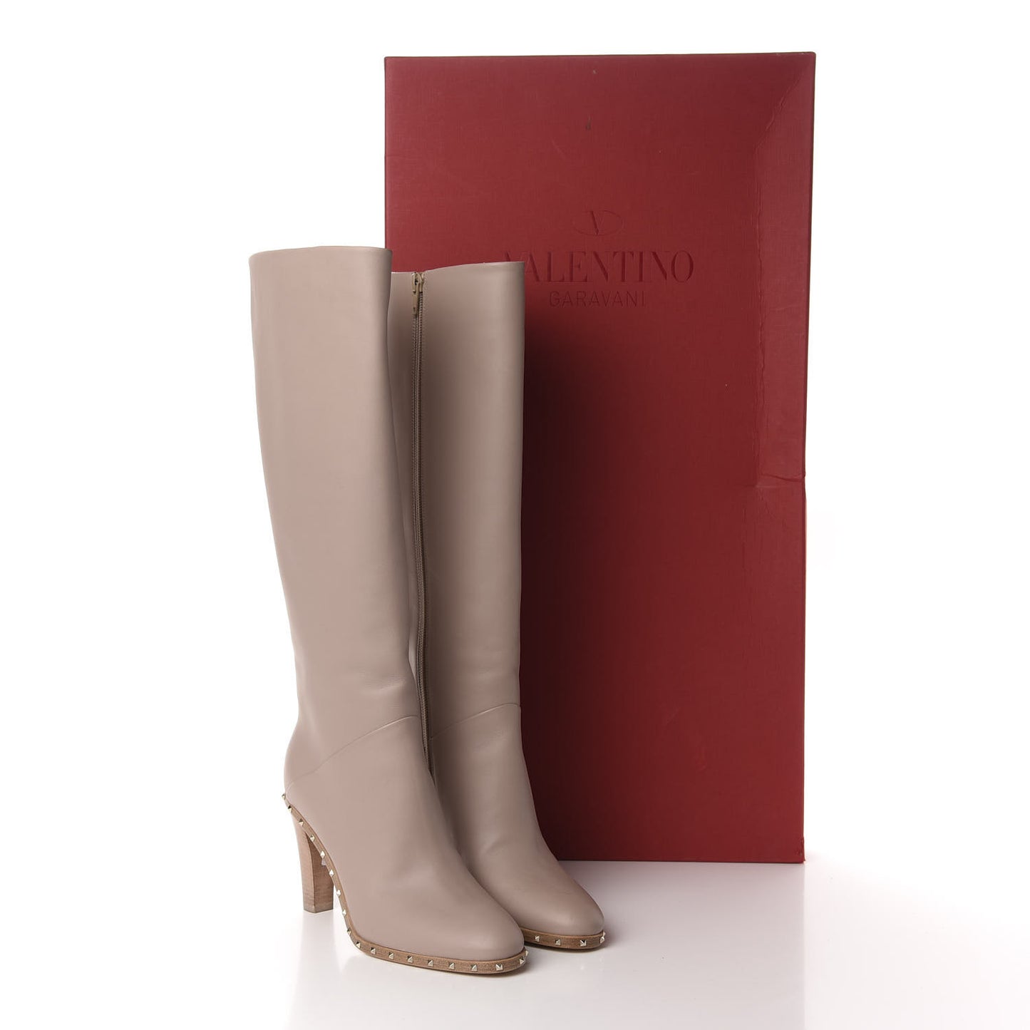 Nappa Soul Rockstud Boots 36 Poudre