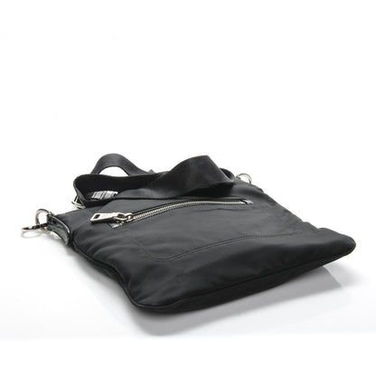 Prada Nylon Small Flat Messenger Bag Black 4 of 6