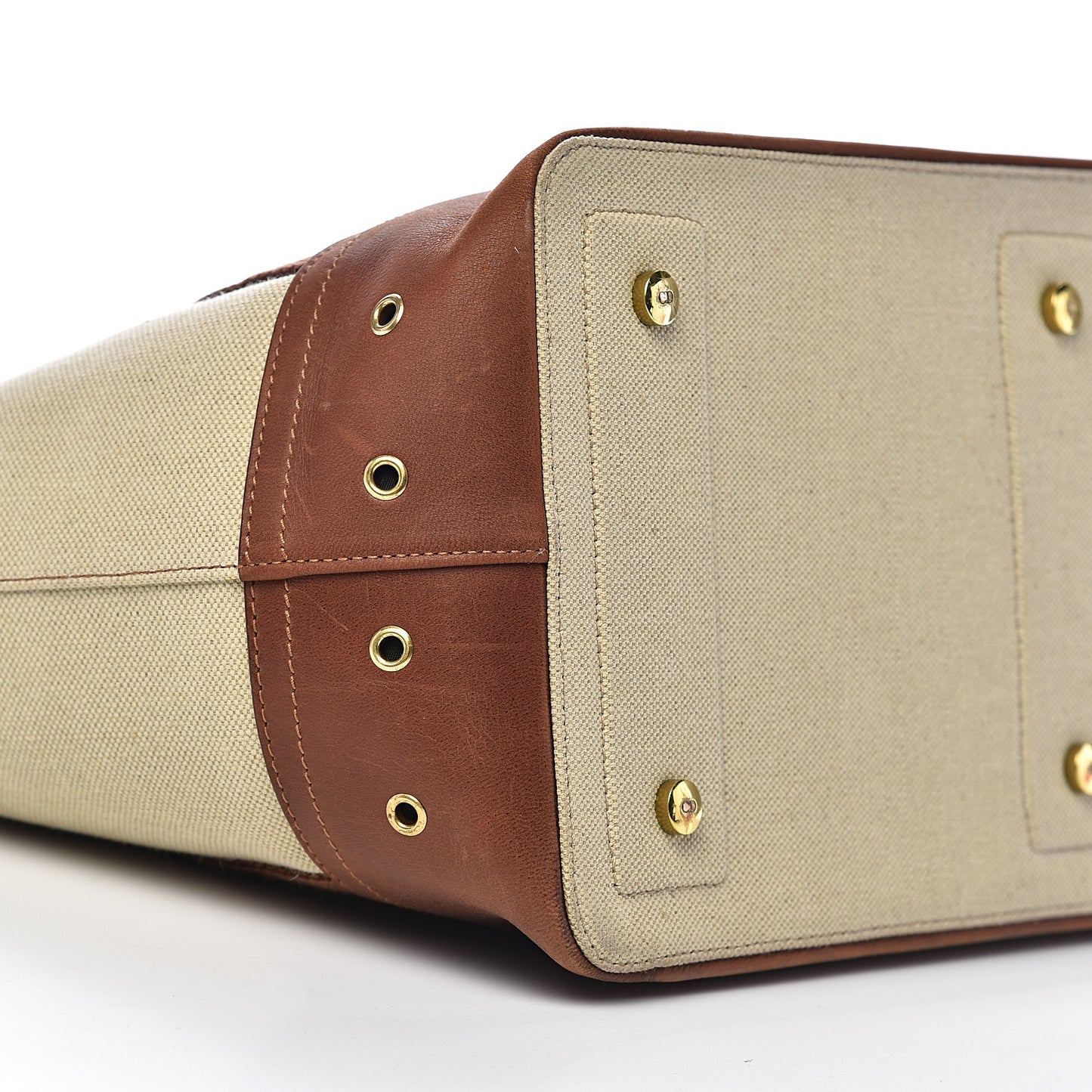 Canvas Calfskin Street Chic Tote Brown
