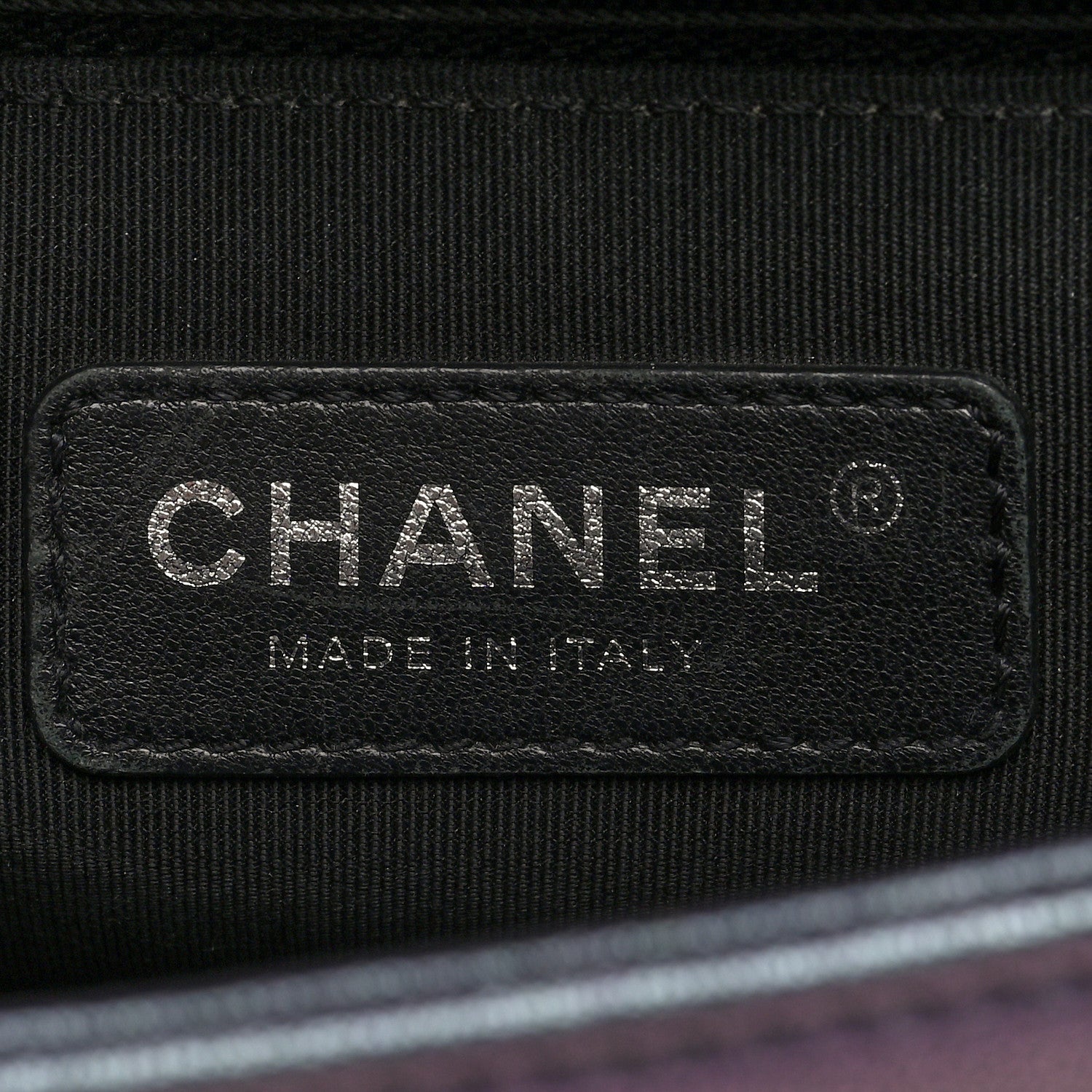 Chanel Iridescent Goatskin Quilted New Medium Boy Flap Purple 6 of 10