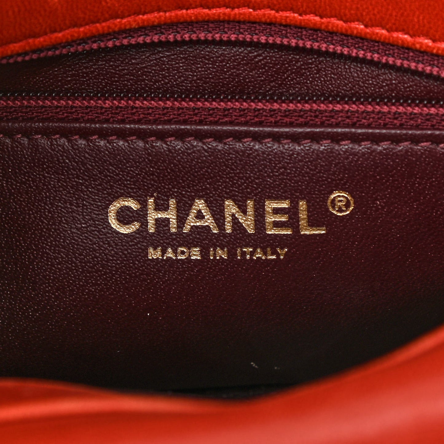 Lambskin Quilted Medium Vintage Flap Bag Red