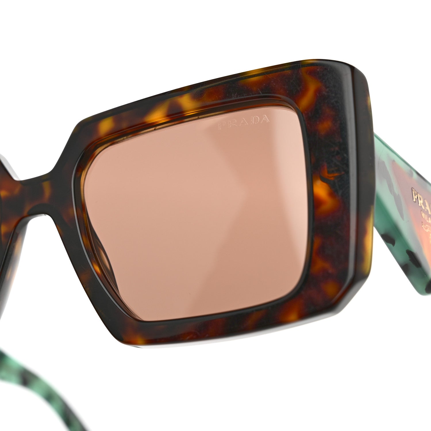 Prada Acetate Symbole Sunglasses SPR 23Y Red Tortoise 9 of 9
