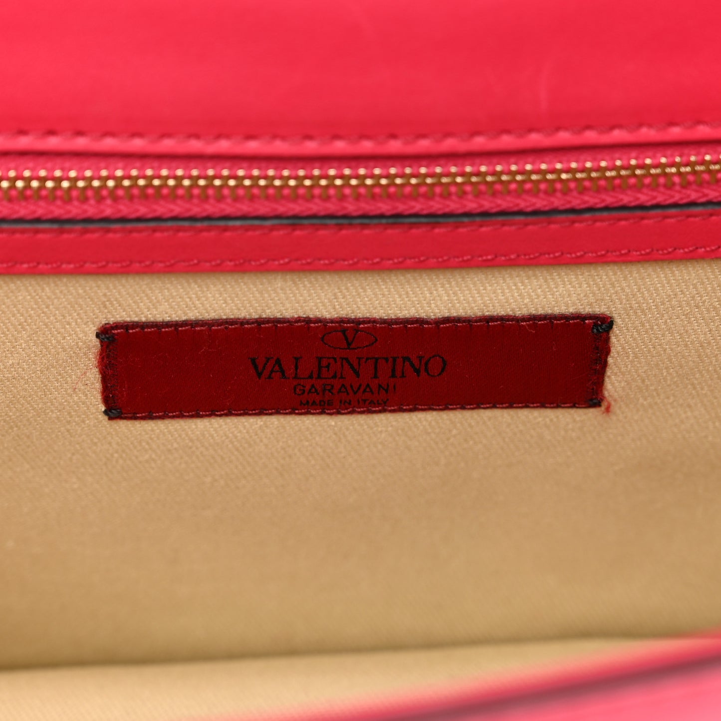 Vitello Medium Glam Lock Rockstud Flap Deep Rose