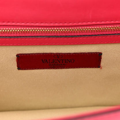 Valentino Garavani Vitello Medium Glam Lock Rockstud Flap Deep Rose 6 of 10