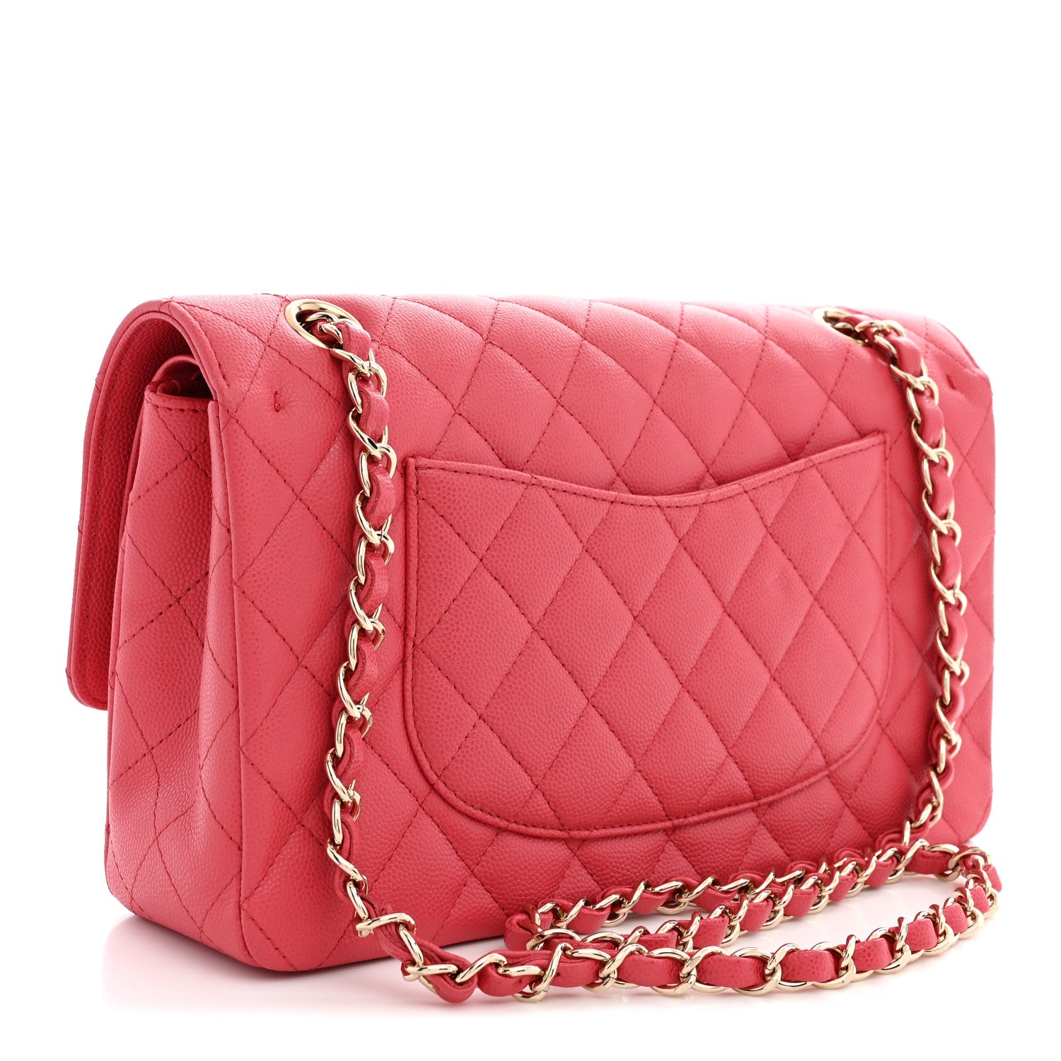 Chanel Caviar Quilted Medium Double Flap Dark Pink 3 of 11