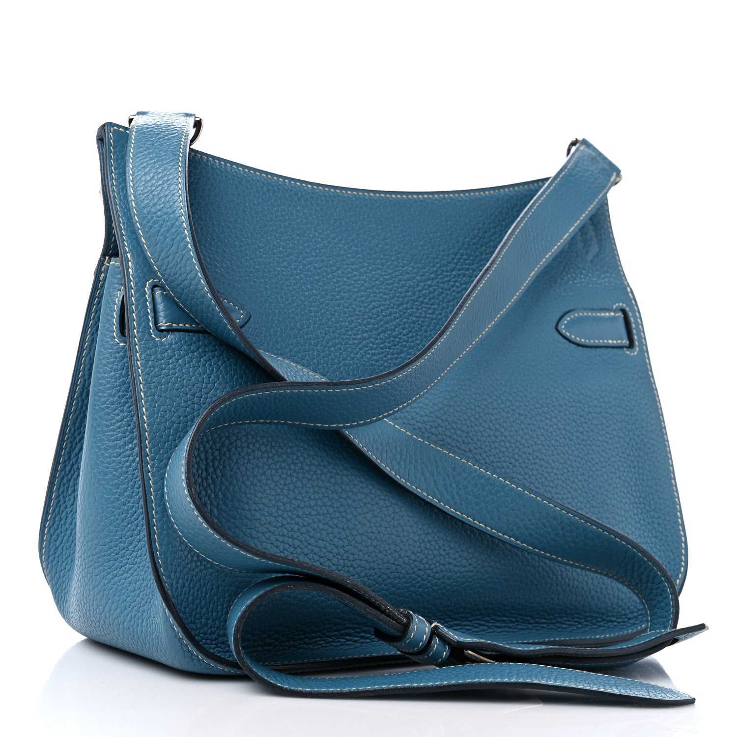Hermes Taurillon Clemence Jypsiere 28 Blue Jean 3 of 13