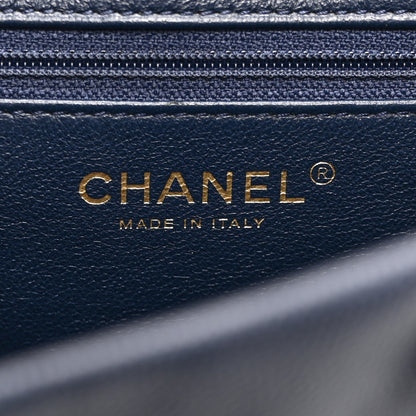 Chanel Caviar Quilted Filigree Backpack Navy 6 of 10