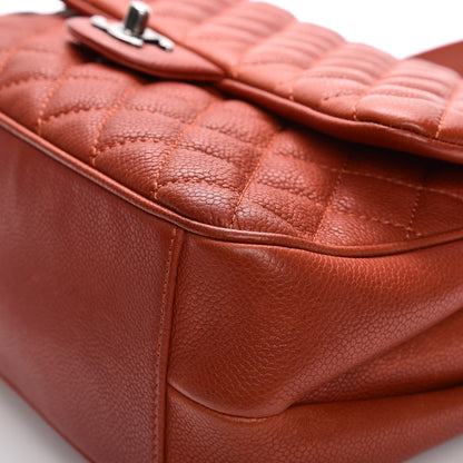 Chanel Caviar Quilted Medium Rock In Rome Single Flap Dark Red 12 of 13