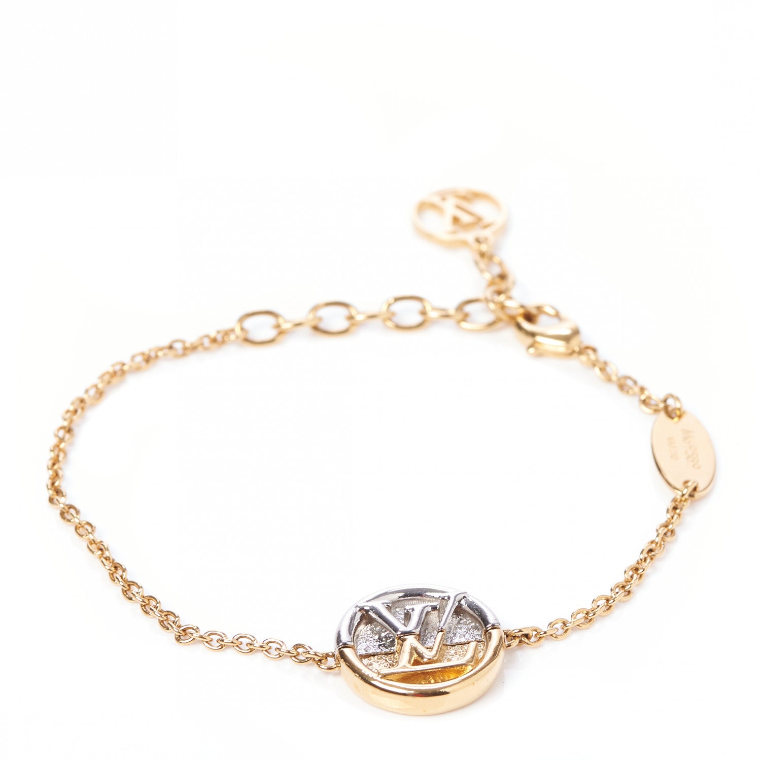 Louis Vuitton Metal L To V Bracelet Gold Silver 1 of 6