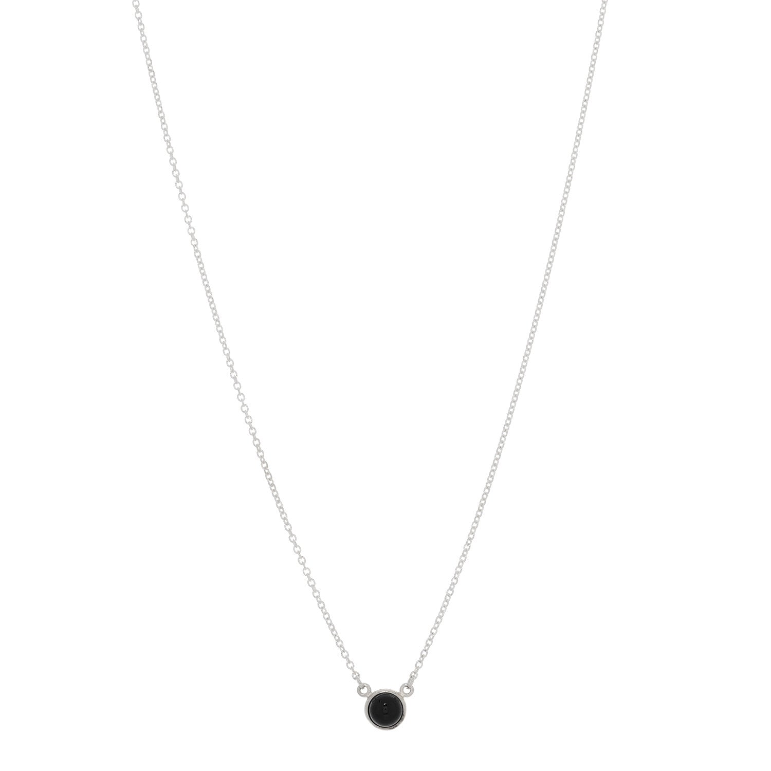 Tiffany Sterling Silver Black Jade Elsa Peretti Color By The Yard Necklace 1 of 4