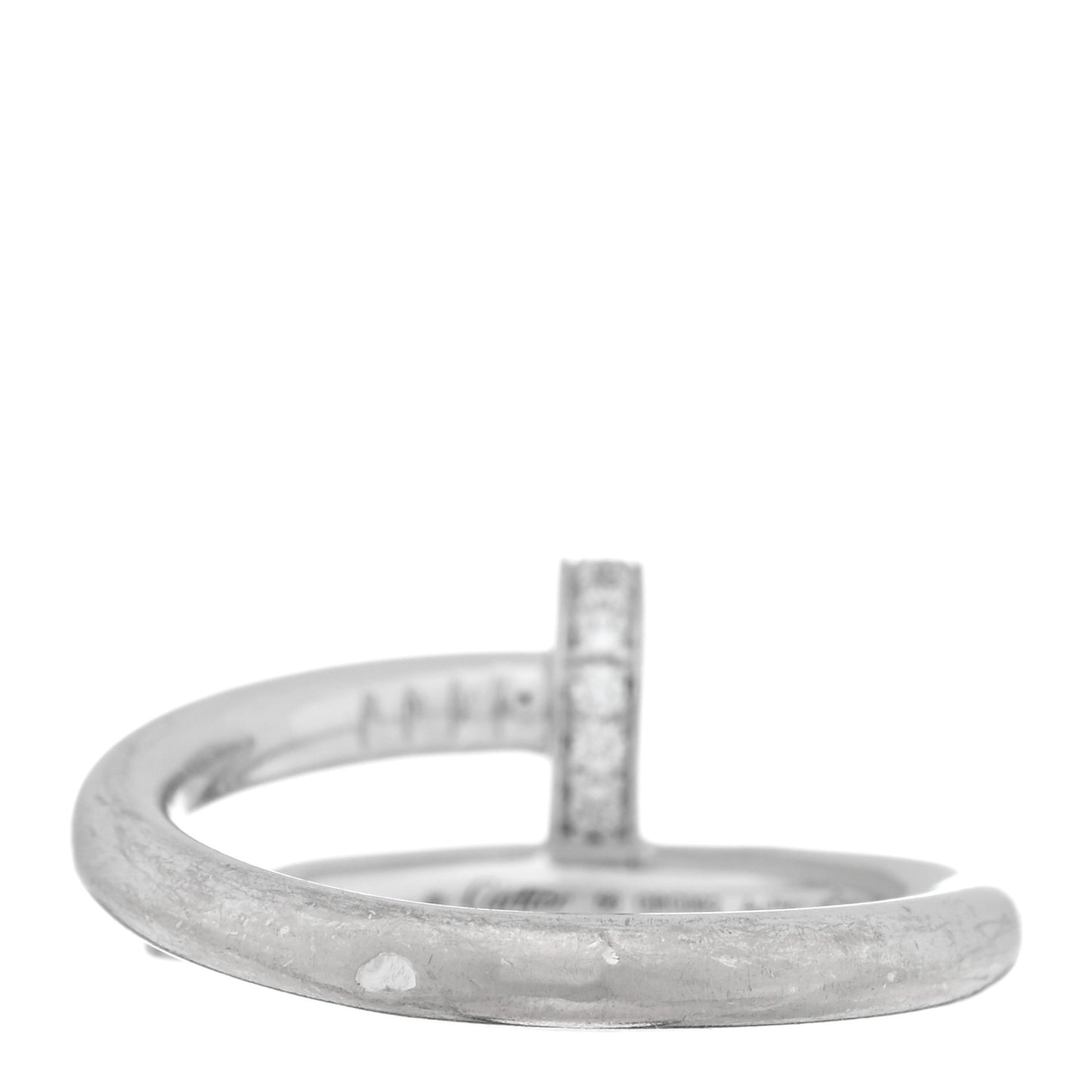 18K White Gold Diamond Juste Un Clou Ring 56 7.5