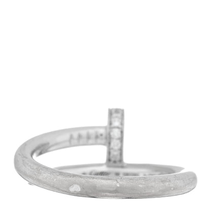 Cartier 18K White Gold Diamond Juste Un Clou Ring 56 7.5 3 of 5