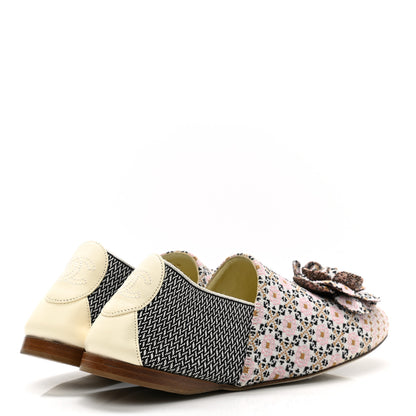 Chanel Grosgrain Camellia Mocassin Loafers 40 Multicolor 4 of 11