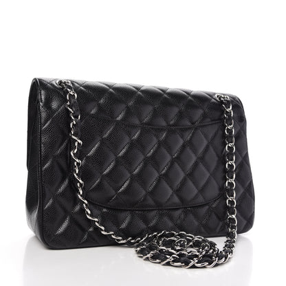 Chanel Caviar Quilted Jumbo Double Flap Black 3 of 11