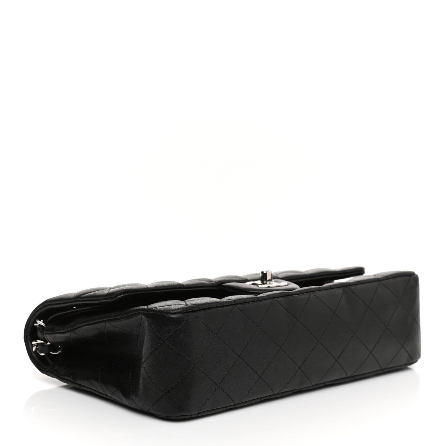 Chanel Lambskin Quilted Medium Double Flap Black 7 of 25